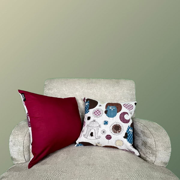 Sarung Bantal Sofa Burung Owl
