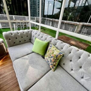 Table Runner Bunga Hijau