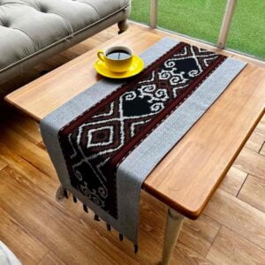 Table Runner Tenun NTT Coklat Abu-abu