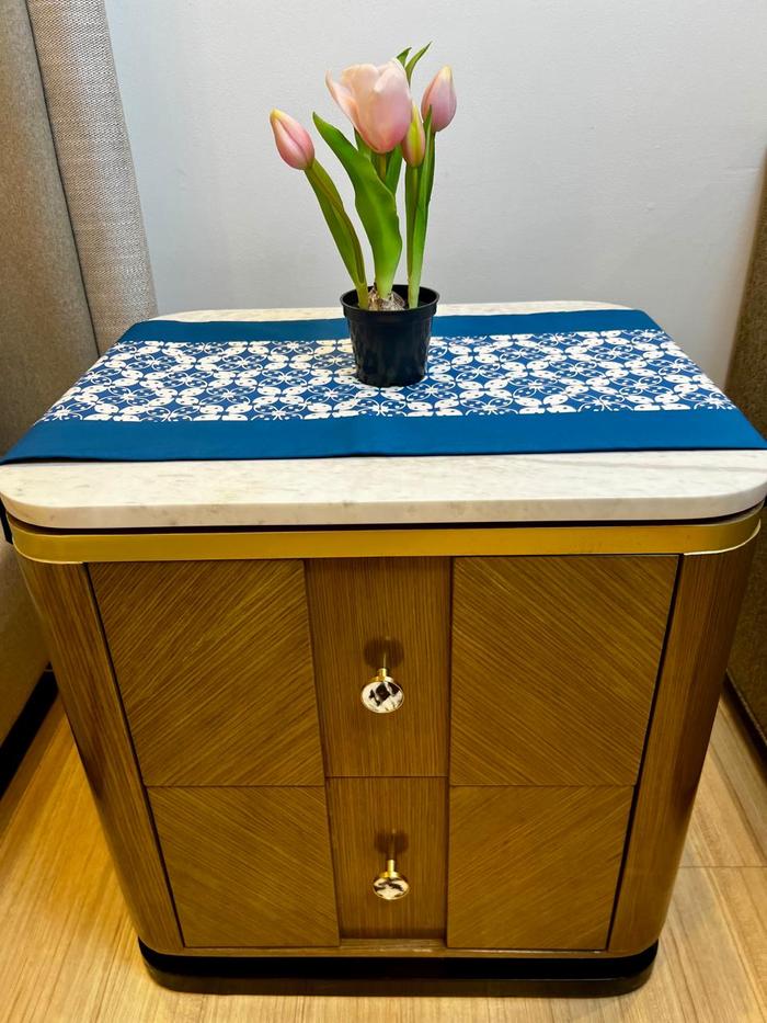 Table Runner Batik Kawung Denim 4