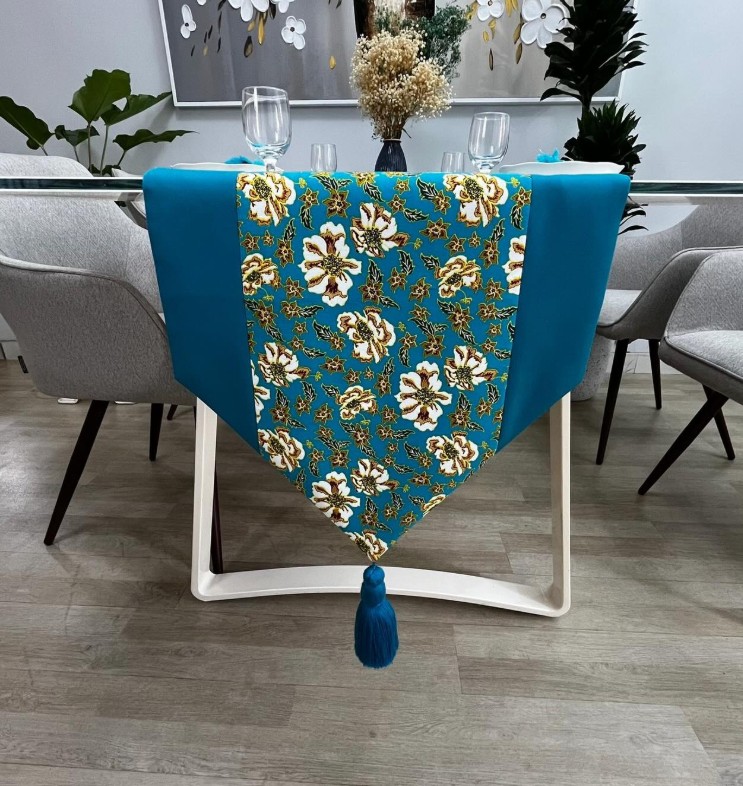 Table Runner Motif Kembang Sepatu Tosca