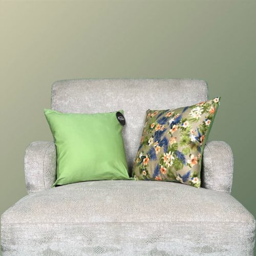 Sarung Bantal Sofa Motif Bunga Hijau Eksklusif