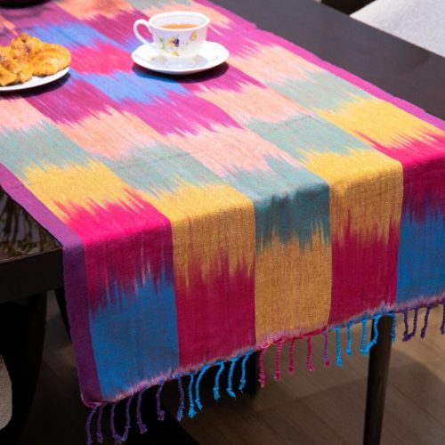 Table Runner Tenun Premium Pelangi