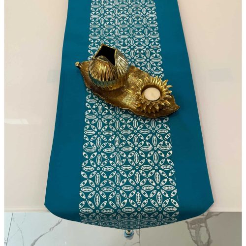 Table Runner Batik Kawung Tosca