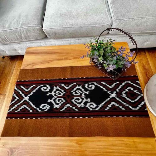 Table Runner Tenun NTT Nuansa Coklat Istimewa Reversible