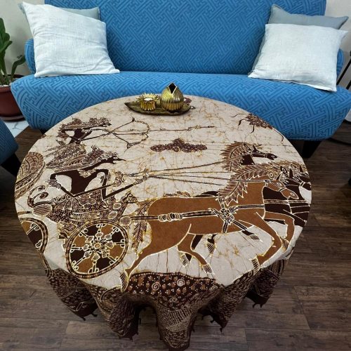 Taplak Meja Bundar Batik Tulis